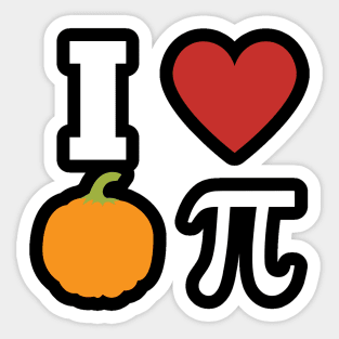 I love pumpkin pi Sticker